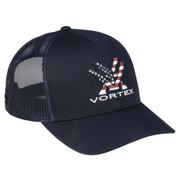 product variation VORTEX Men's Stars and Stripes Navy Cap (126-16-NVY) image