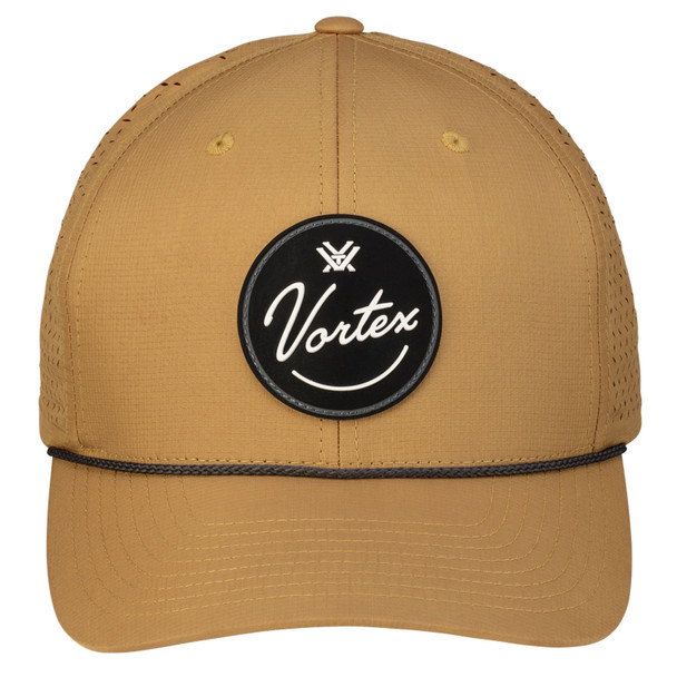 product variation VORTEX Men's Script Logo Silicone Patch Dull Gold Cap (126-23-DLG) image