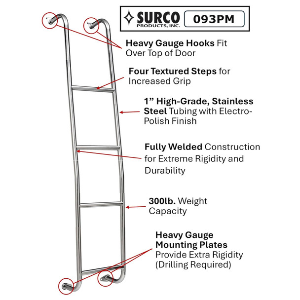product variation SURCO Stainless Steel Van Ladder for Promaster Low Roof (093PM) image