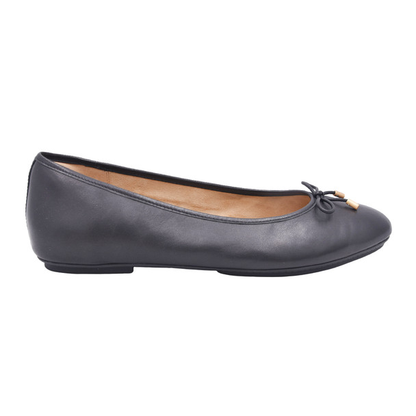 product variation Open Box (Great condition, limited use): FITFLOP Delicato Bow Soft Leather Ballet Flats, Color: Black, Size: 11 (HX8-001-090) image