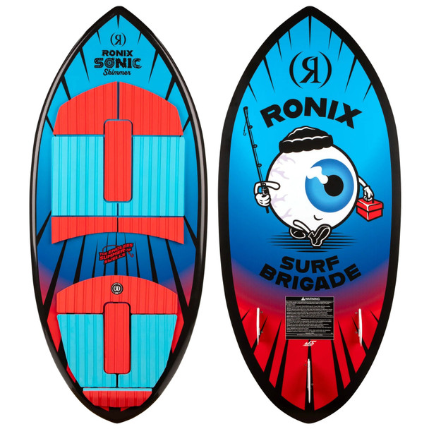 product variation RONIX Kid's Skimmer Sonic 3'11" Blue/Red Fish Eye Wakesurf Board (252400) image