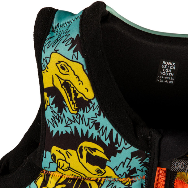 product variation RONIX Boy's Vision L70 Blue/Orange/Yellow CGA Life Vest, Youth (254045) image