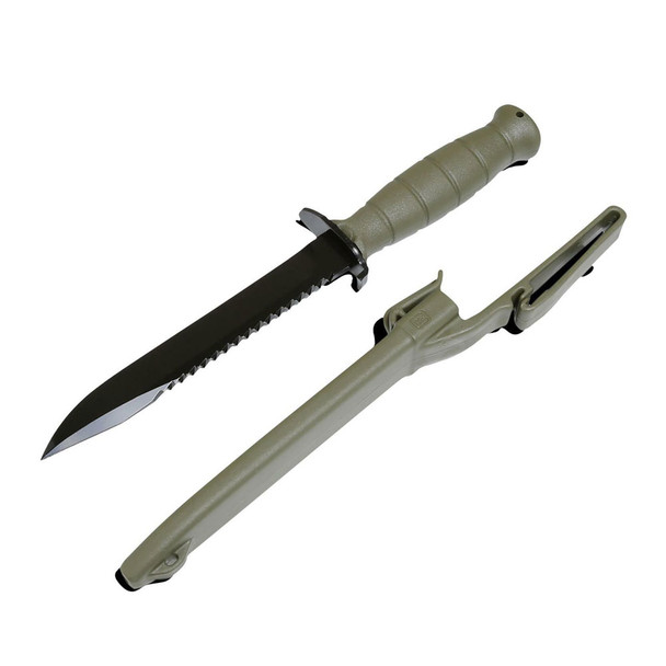 product variation GLOCK 6.5in Clip Point Battlefield Green Field Knife with Saw (KF039181) image