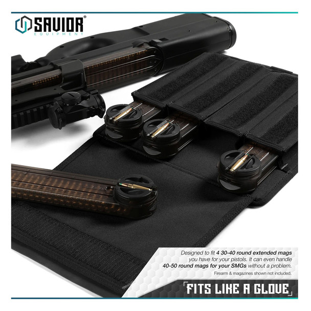 product variation SAVIOR EQUIPMENT Mag Buddy Black 2-Pack Extended Pistol Magazine Pouch (MP-FD-EXTX4-BK) image