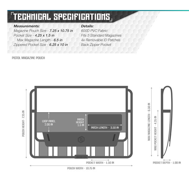 product variation SAVIOR EQUIPMENT Mag Buddy Black 2-Pack Extended Pistol Magazine Pouch (MP-FD-EXTX4-BK) image