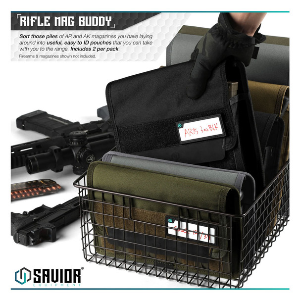 product variation SAVIOR EQUIPMENT Mag Buddy Black 2-Pack Rifle Magazine Pouch (MP-FD-RIFX3-BK) image