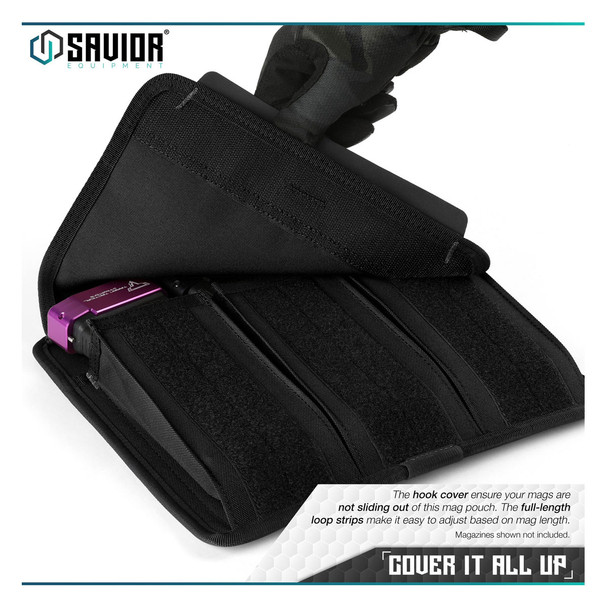 product variation SAVIOR EQUIPMENT Mag Buddy Black 2-Pack Rifle Magazine Pouch (MP-FD-RIFX3-BK) image