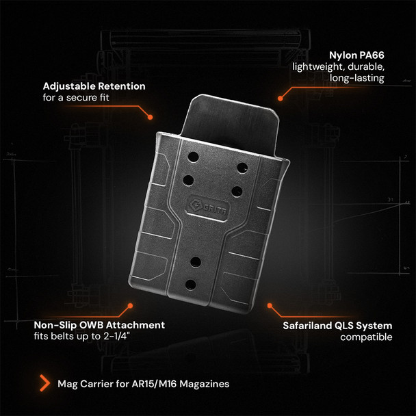 product variation GRITR OWB Gun Mag Carrier Fits AR-15/M16 Magazines image