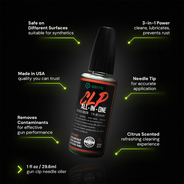 product variation GRITR All-in-One Citrus Blend Gun CLP Needle Oiler 1 fl oz image