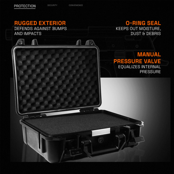 product variation GRITR Tactical TSA Approved IP67-Rated Waterproof Dustproof Hard Pistol Case image