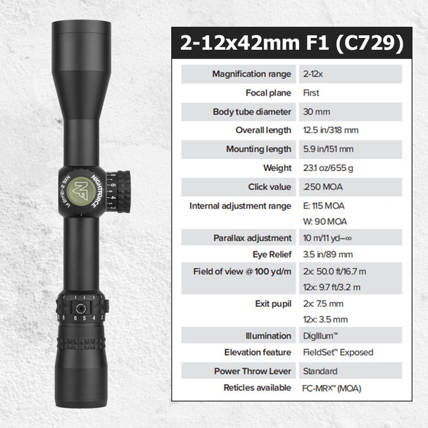 product variation FC-MRx (MOA) Reticle image