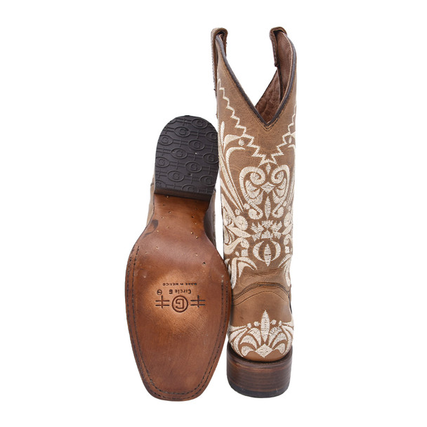 product variation Open Box (Great condition, limited use): CORRAL Womens Tan Embroidery Sq. Toe, Size: 8.5, Width: M (L5409-LD-M-8.5) image