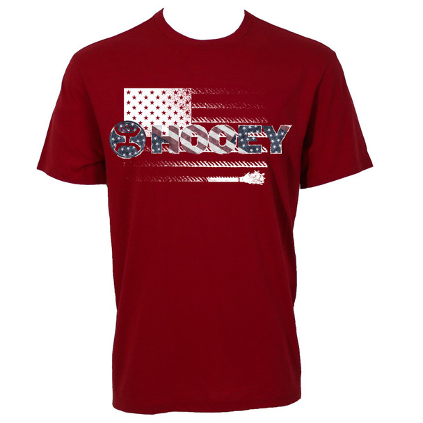 product variation HOOEY Men's Ol' Glory Red Short Sleeve T-Shirt (HT2670RD) image