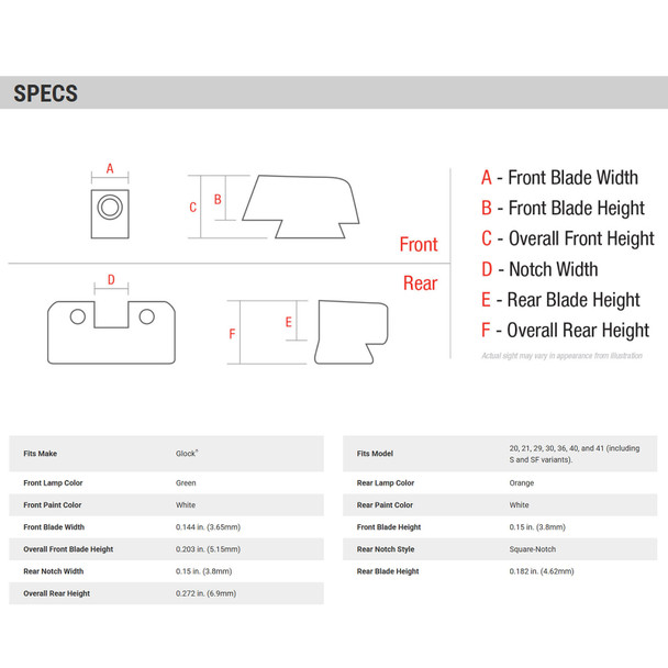 product variation TRIJICON Bright and Tough Night Sights for Glock Large Frames (GL04O) image