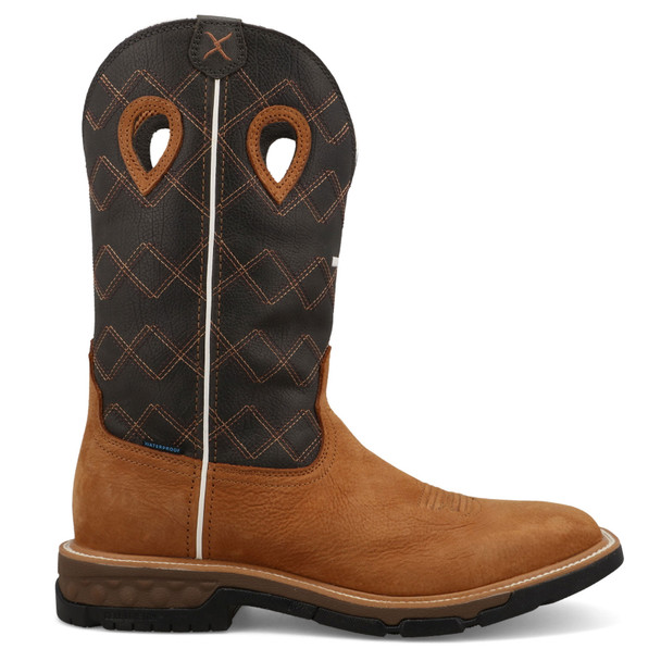 product variation TWISTED X Men's 12in Western Clay/Pewter Work Boots (MXBW010) image
