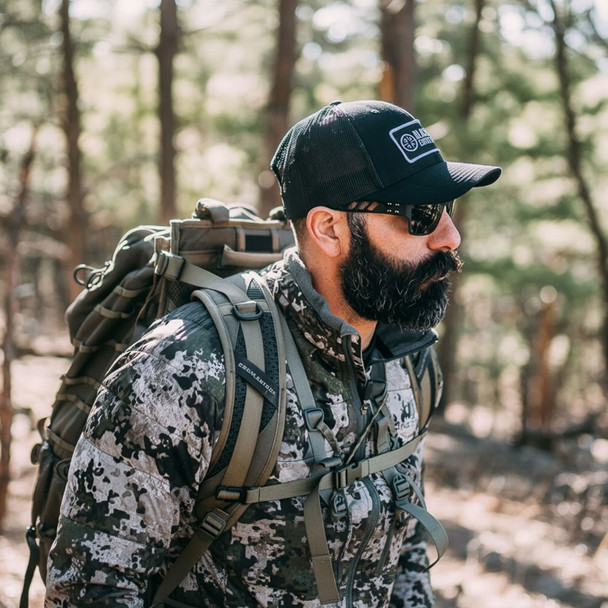 product variation GATORZ EYEWEAR Delta M4 Black with Black Logo Frame and Smoke Polarized Lens Sunglasses (GZ-05-011) image