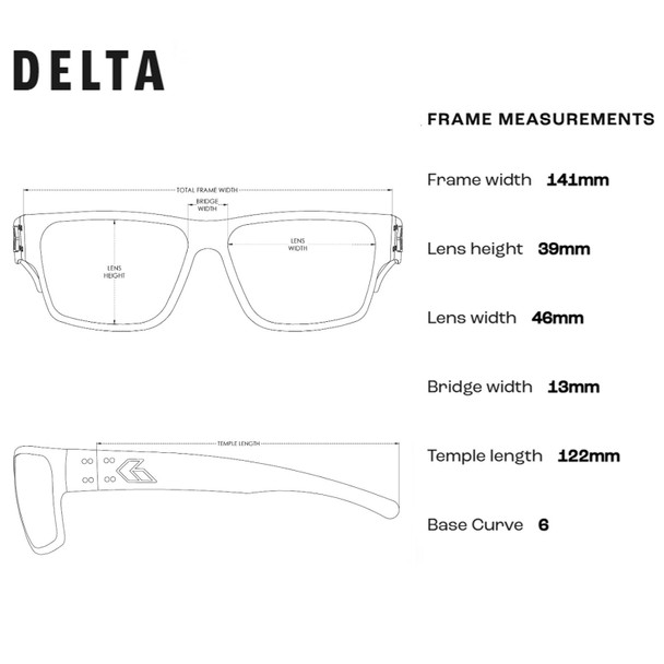 product variation GATORZ EYEWEAR Delta M4 Black with Black Logo Frame and Smoke Polarized Lens Sunglasses (GZ-05-011) image