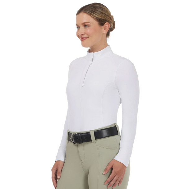 product variation KERRITS Women's Affinity Pro White/Mixed Bits Long Sleeve Show Shirt (41023WHT/MXDBIT) image