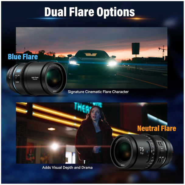 product variation E Mount | Blue Flare | 75mm Focal Length image