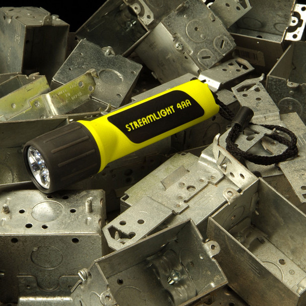 product variation w/ (4) AA alkaline batteries | Box Package | Yellow image