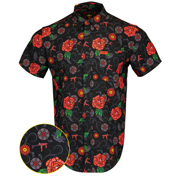 product variation RETRO RIFLE Fiesta Red Button Up Short Sleeve Shirt (82297283) image