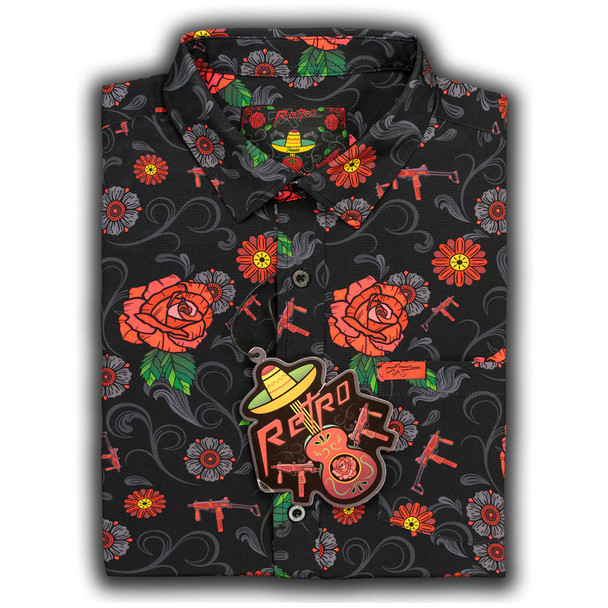 product variation RETRO RIFLE Fiesta Red Button Up Short Sleeve Shirt (82297283) image