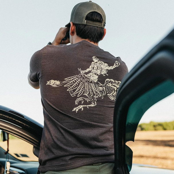 product variation VORTEX Men's Spur Wrangler Brown Heather SS T-Shirt (126-04-BRH) image