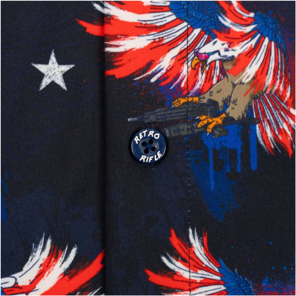 product variation RETRO RIFLE Men's Strafing Run Button Down Shirt (67895551) image