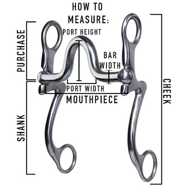 product variation CLASSIC EQUINE Performance Cavalry Shank 8in Bit with Port (SSPSBIT8CS43) image