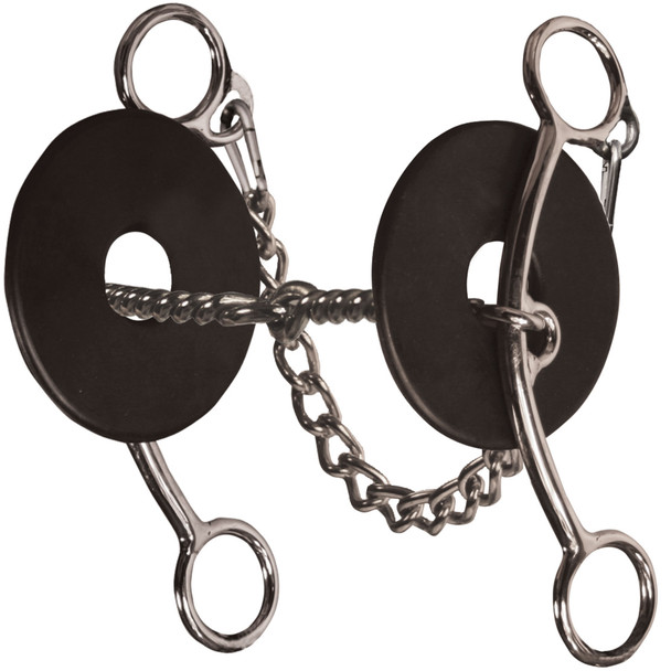 product variation PROFESSIONAL'S CHOICE Brittany Pozzi Lifter Series Medium Shank Twisted Wire Snaffle Bit (BPB-113) image
