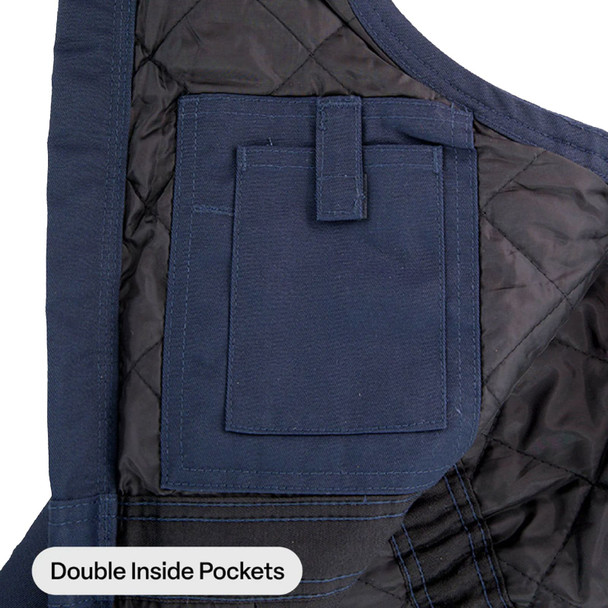 product variation BERNE Men's Heritage Twill Insulated Navy Bib Overall (B414NV) image