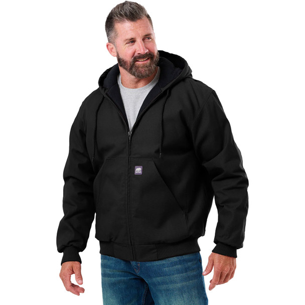 product variation Berne HJ51 black Heritage hooded work jacket with insulated hood and knit cuffs image