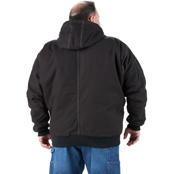 product variation BERNE Men's Highland Duck Black Hooded Active Work Jacket (HJ61BK) image