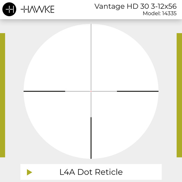 product variation HAWKE Vantage HD 30 3-12x56 SFP L4A Dot Reticle Riflescope (14335) image