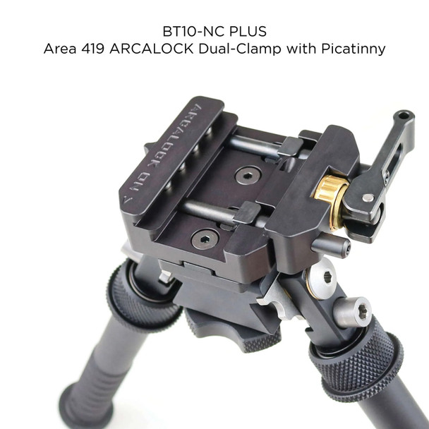 product variation ACCUSHOT Atlas BT10-NC V8 Bipod Plus Area 419 ARCALOCK Dual-Clamp (BT10-NC-PLUS-419ArcDCwP) image