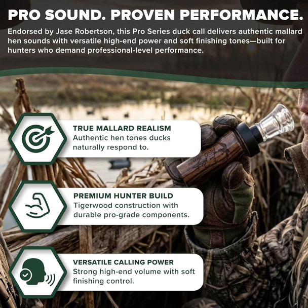 product variation DUCK COMMANDER Jase Robertson Pro Series Tigerwood Duck Call (DCPROTW) image