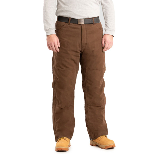 product variation Berne P966 bark insulated washed duck outer pants worn over regular pants image