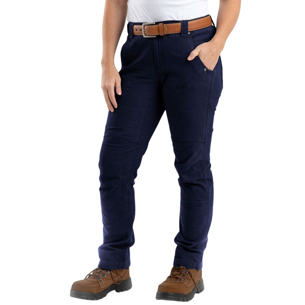 product variation Berne WP922 Navy women's Flex Softstone double-front duck work pants image