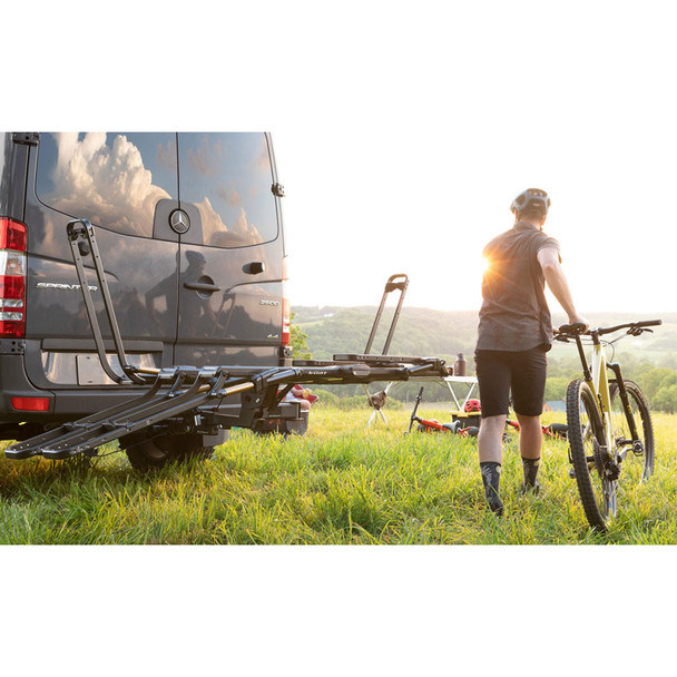 product variation Open Box (Damaged package): KUAT Piston Pro X Add On LED Dual Ratchet Platform Rack with Kashima - 1 Bike - Galaxy Gray (PXA1G) image