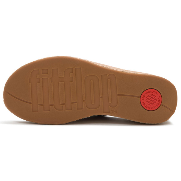 product variation Open Box (Damaged package): FITFLOP Platfforms Espadrille Leather Wedge Cross Slides, Color: Deep Tan, Size: 10 (A5K-C15-080) image