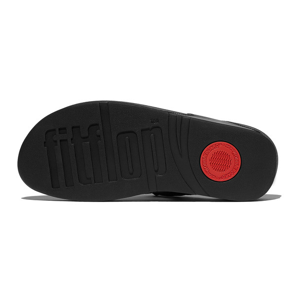 product variation Open Box (Damaged package): FITFLOP Lulu Square-Chain Leather Toe-Post Sandals, Color: Black, Size: 10 (E1I-001-080) image
