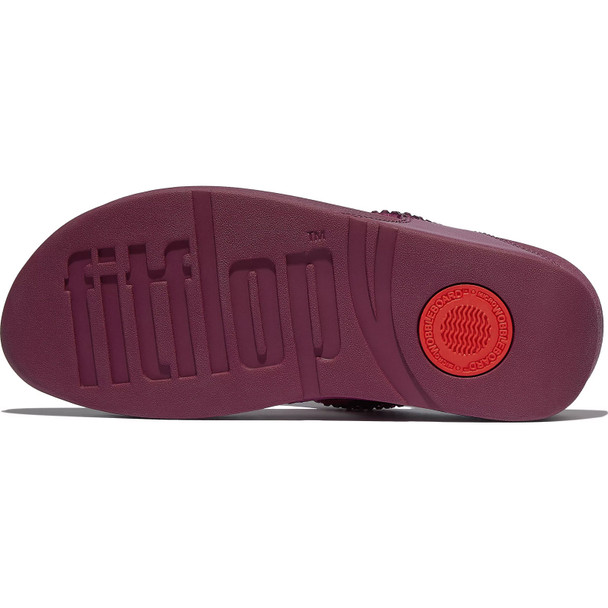 product variation Open Box (Damaged package): FITFLOP Lulu Maxi-Crystal Toe-Post Sandals, Color: Ruby, Size: 9 (B1B-288-070) image
