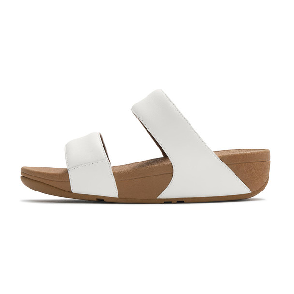 product variation Open Box (Damaged package): FITFLOP Lulu Leather Slides, Color: Urban White, Size: 8 (ED4-194-060) image