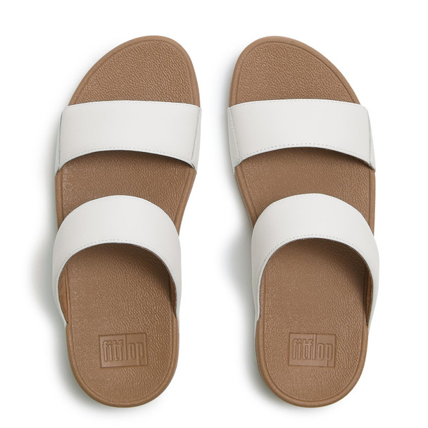 product variation Open Box (Damaged package): FITFLOP Lulu Leather Slides, Color: Urban White, Size: 8 (ED4-194-060) image