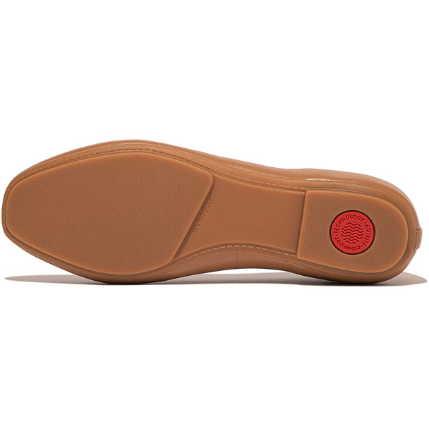 product variation Open Box (Damaged package): FITFLOP Delicato Bow Soft Leather Ballet Flats, Color: Desert Tan, Size: 11 (HX8-A69-090) image