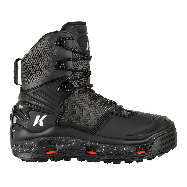 product variation Open Box (Damaged package): KORKERS Fishing Boot River Ops BOA w/ Vibram & Studded Vibram Soles, Color: Black/Cool Grey, Size: 10 (FB5425-10) image