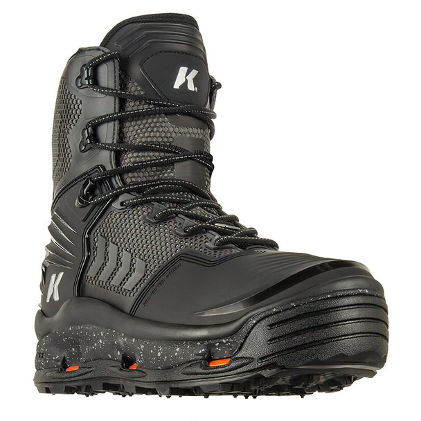 product variation Open Box (Damaged package): KORKERS Fishing Boot River Ops BOA w/ Vibram & Studded Vibram Soles, Color: Black/Cool Grey, Size: 10 (FB5425-10) image