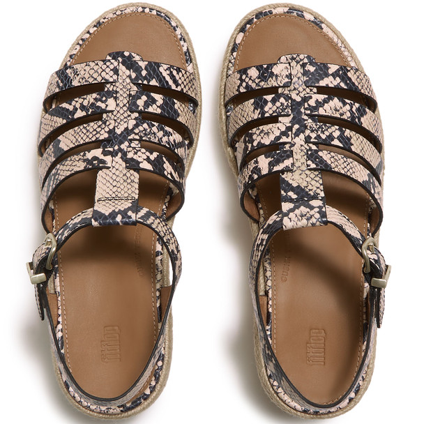 product variation FITFLOP Women's Platfform Snake Espadrille Fisherman Hazy Taupe/Black Sandals (A9J-E37) image
