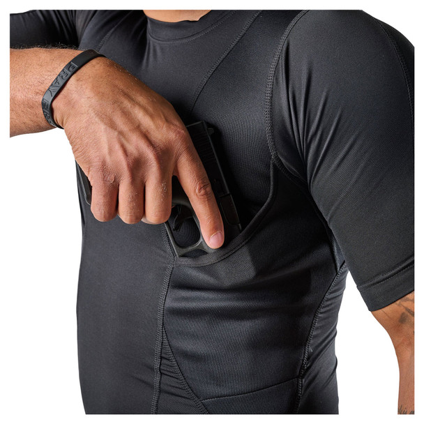 product variation TRU-SPEC Men's Concealed Holster Carry Black Tee Shirt (1226) image