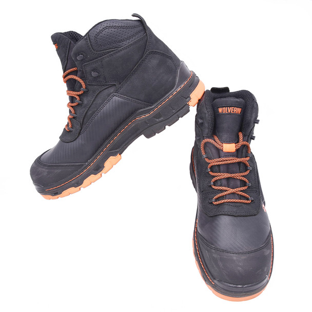 product variation Open Box (Great condition, limited use): WOLVERINE Overpass, Color: Black/Orange, Size: 12, Width: M (W241180-12-M) image